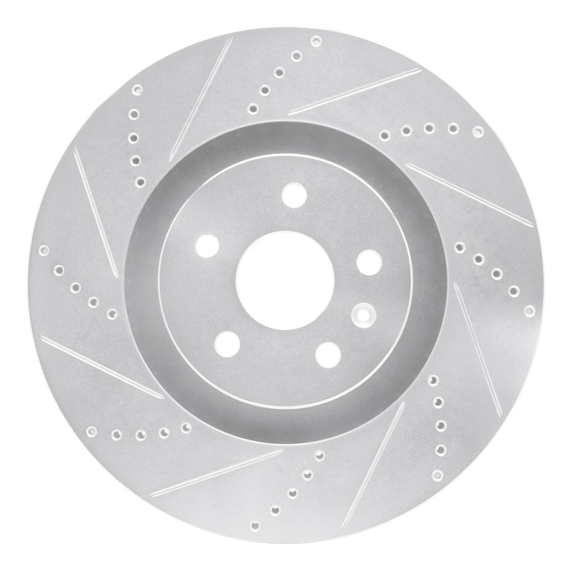 DFC 09-15 Cadillac CTS Front Left Drilled & Slotted Silver Brake Rotor
