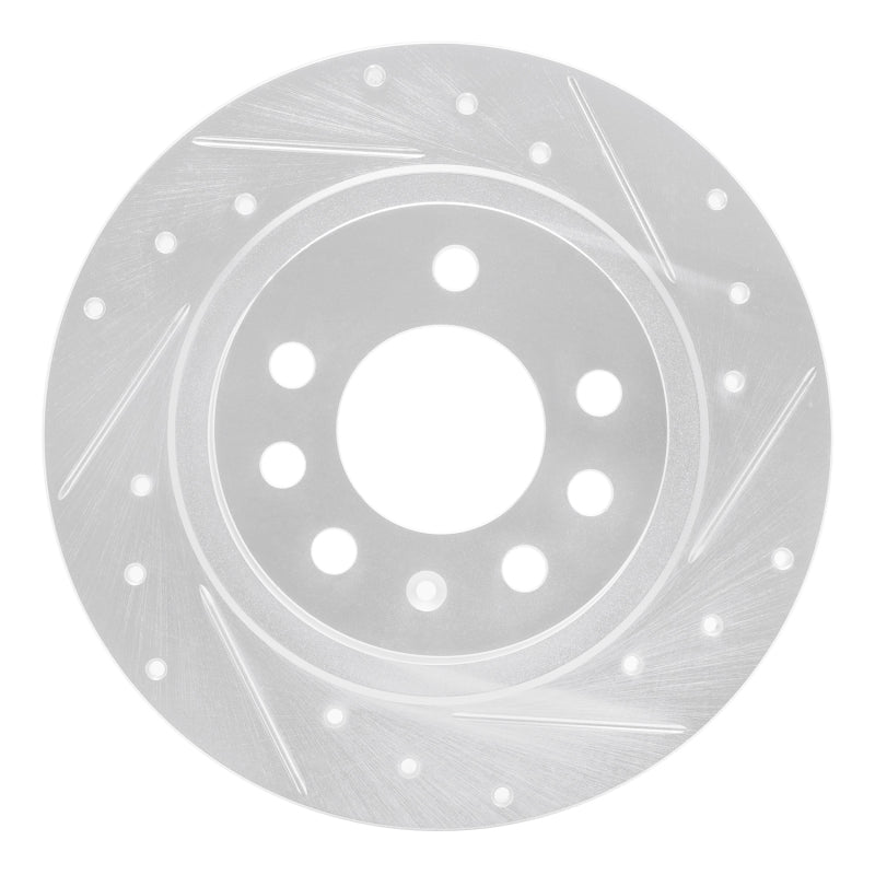 R1 06-10 Pontiac SOLSTICE Rear Right Drilled & Slotted Silver Brake Rotor