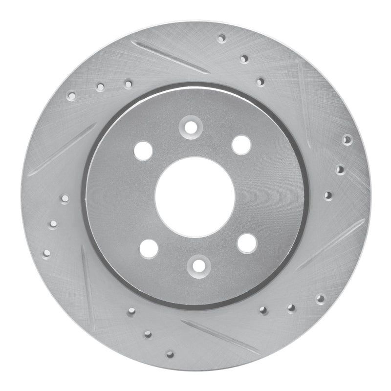 R1 01-03 Kia SPECTRA Front Right Drilled & Slotted Silver Brake Rotor