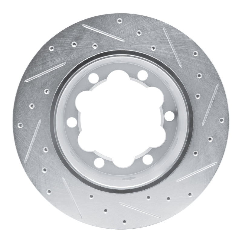 R1 02-06 Dodge Sprinter 3500 Rear Left Drilled & Slotted Silver Brake Rotor