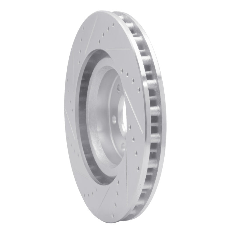 R1 92-02 Dodge Viper Front Right Drilled & Slotted Silver Brake Rotor