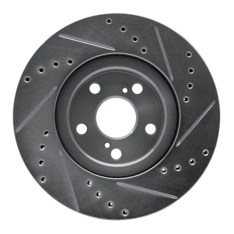 R1 09-15 Toyota Corolla (Mexico) Front Left Drilled & Slotted Silver Brake Rotor