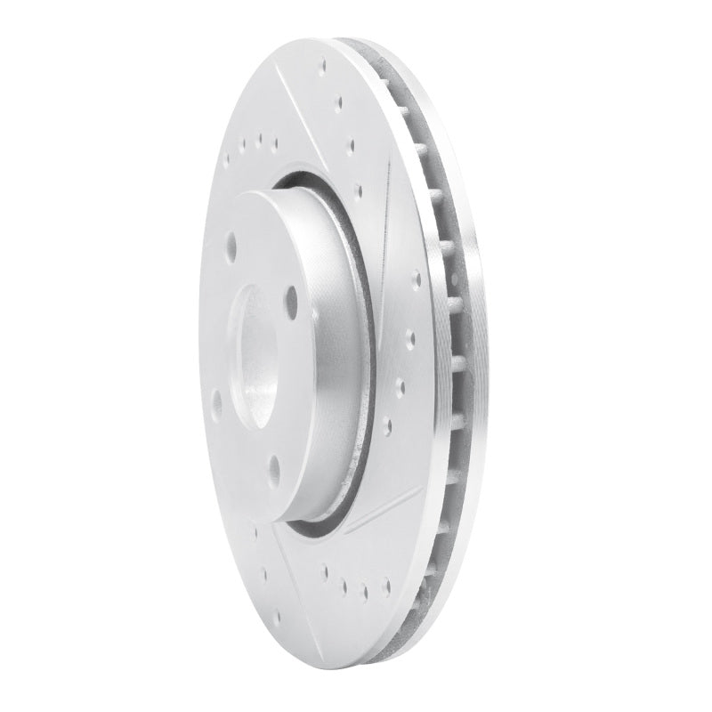 DFC 98-04 Ford Contour Front Right Drilled & Slotted Silver Brake Rotor