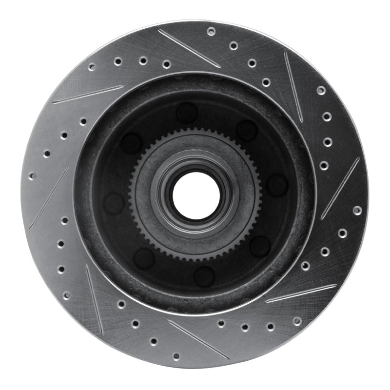 DFC 03-05 Ford F-350 Super Duty 2WD Front Left Drilled & Slotted Silver Brake Rotor