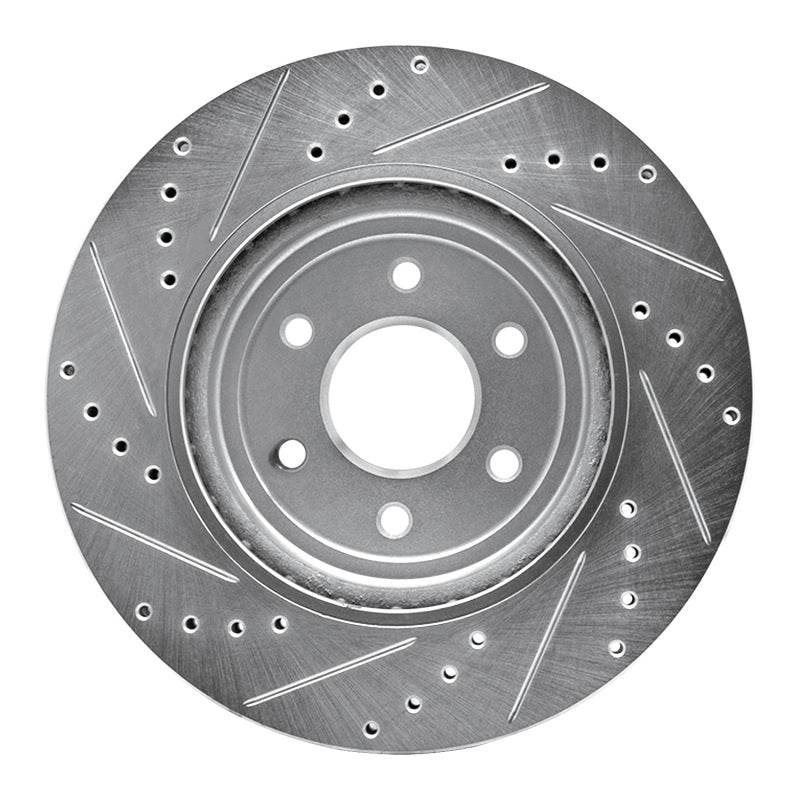 DFC 08-11 Nissan Pathfinder Front Right Drilled & Slotted Silver Brake Rotor