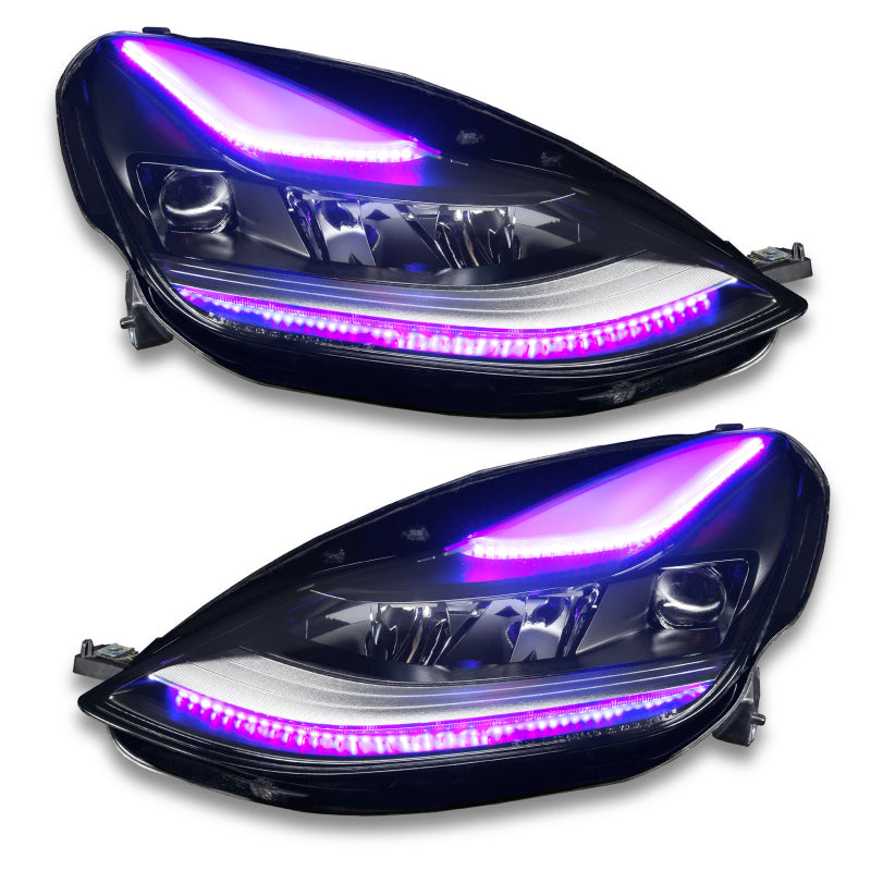 Oracle 2021+ Tesla Model 3 Dynamic ColorSHIFT Headlight DRL Upgrade Kit