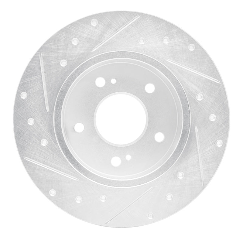 DFC 94-04 Infiniti I30 Rear Right Drilled & Slotted Silver Brake Rotor