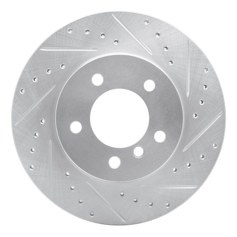R1 99-08 BMW 325I (USA/Canada) Front Right Drilled & Slotted Silver Brake Rotor