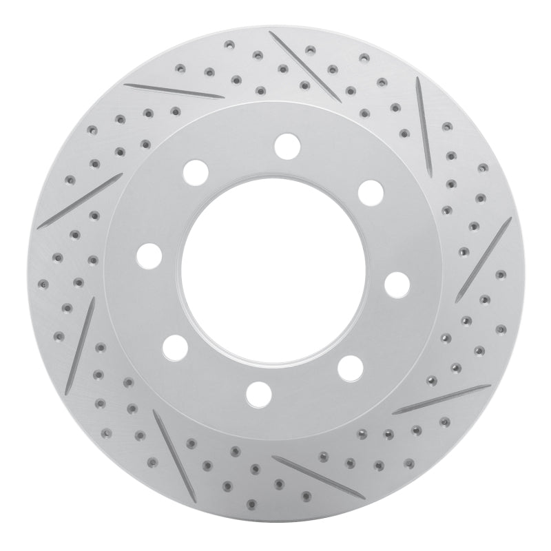 R1 03-08 Dodge Ram 3500 Front Right Drilled & Slotted Geo-Carbon Rotor