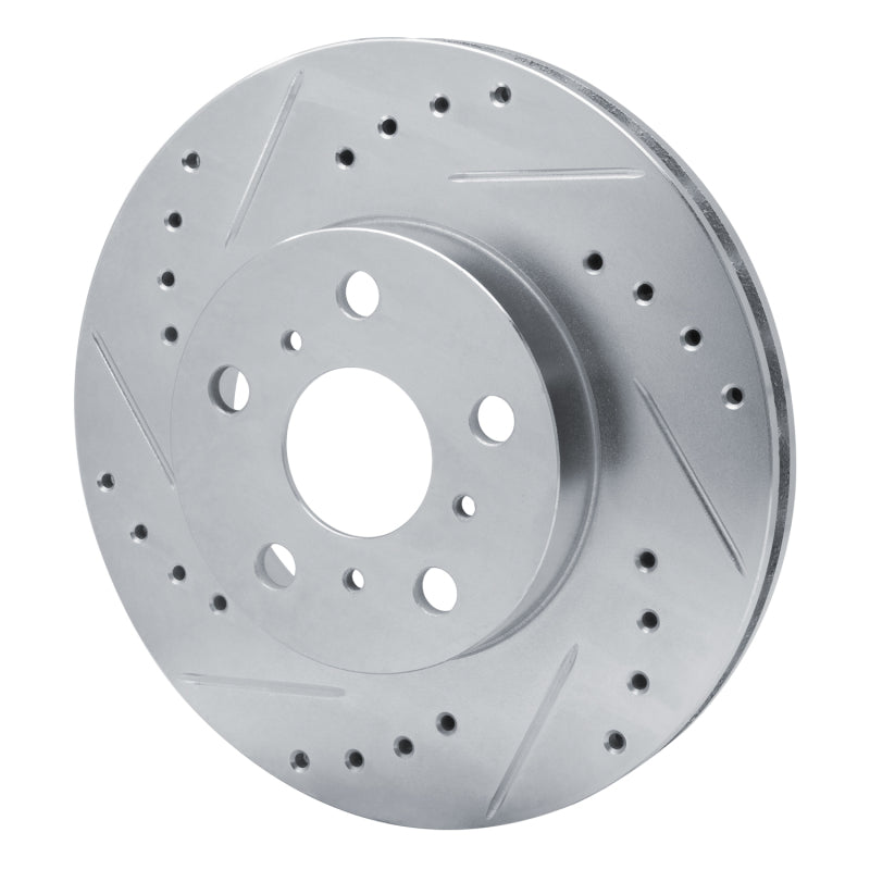DFC 86-89 Toyota Celica Front Left Drilled & Slotted Silver Brake Rotor