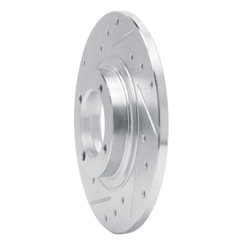 R1 81-84 Toyota Starlet Front Left Drilled & Slotted Silver Brake Rotor