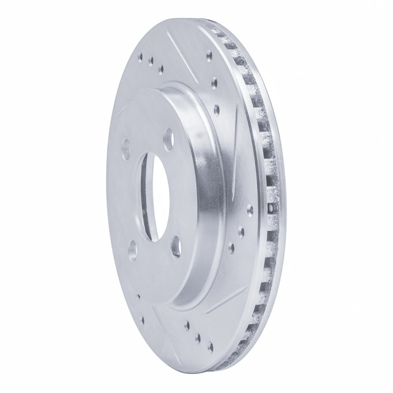 R1 95-96 Dodge Neon (USA/Canada) Front Right Drilled & Slotted Silver Brake Rotor