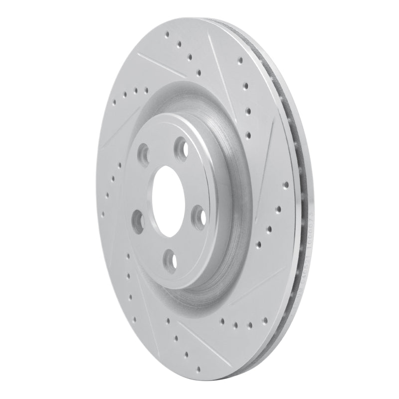 DFC 14-21 Jaguar F-Type Rear Right Drilled & Slotted Silver Brake Rotor
