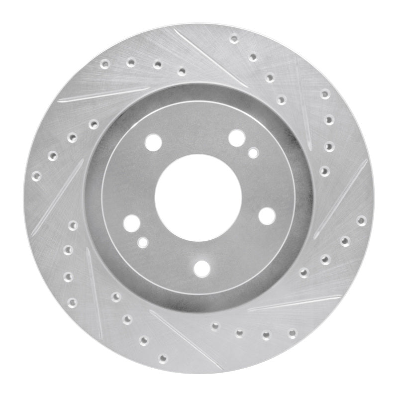 DFC 05-22 Mitsubishi Outlander Front Right Drilled & Slotted Silver Brake Rotor