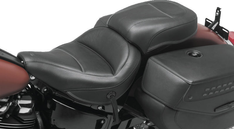 Mustang 18-21 Harley Heritage Classic & Deluxe Standard Touring Solo Seat - Black