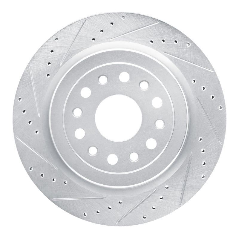 DFC 19-25 Ram 1500 Rear Left Drilled & Slotted Silver Brake Rotor