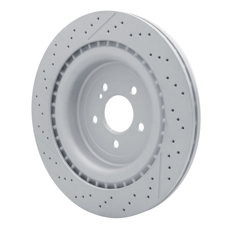 R1 13-23 Mercedes-Benz SL63 AMG Rear Drilled & Slotted GeoSPEC Coated Rotor