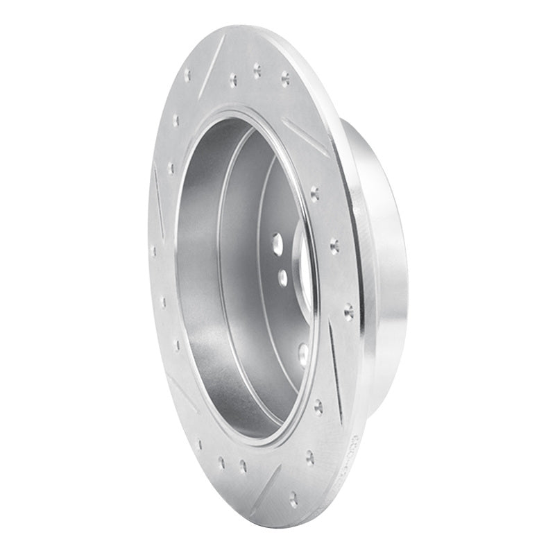 R1 94-98 Mercedes-Benz C280 Rear Right Drilled & Slotted Silver Brake Rotor