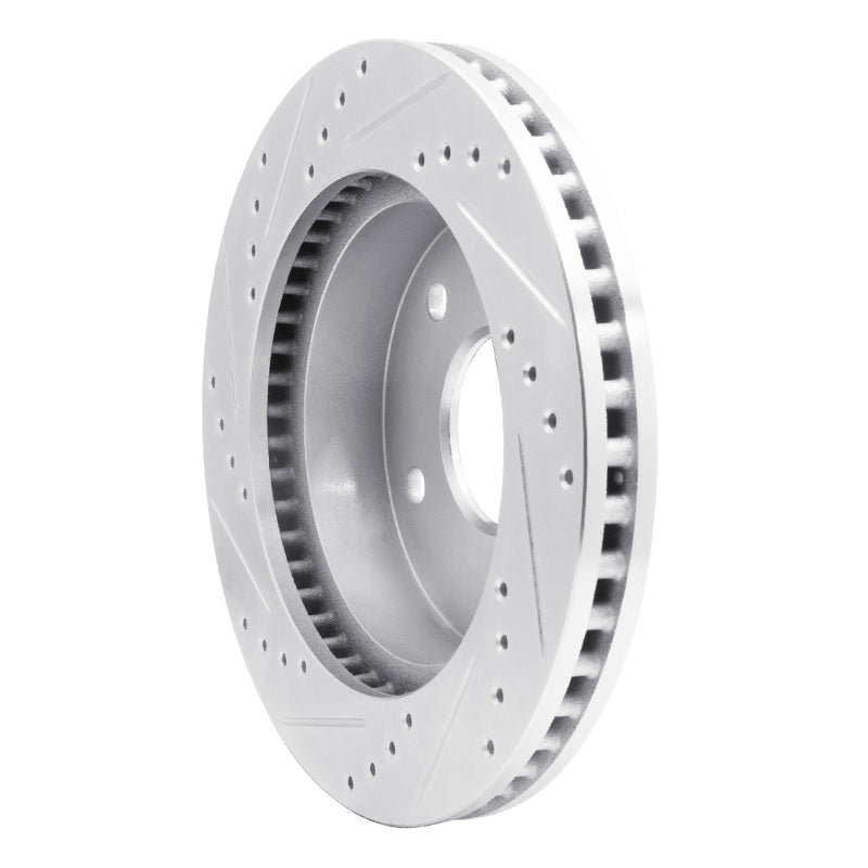 R1 00-02 Dodge Ram 1500 Pickup Front Right Drilled & Slotted Silver Brake Rotor