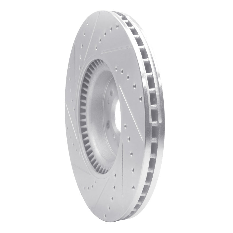 R1 07-09 Mercedes-Benz GL320 Front Right Drilled & Slotted Silver Brake Rotor