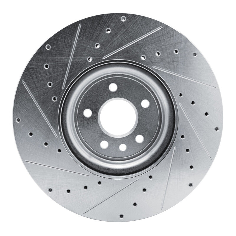 DFC 16-24 Jaguar XF Front Right Drilled & Slotted Silver Brake Rotor