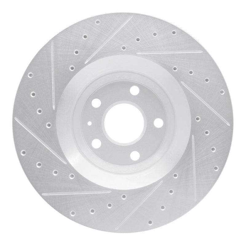 DFC 08-11 Audi TTS Quattro Front Right Drilled & Slotted Silver Brake Rotor