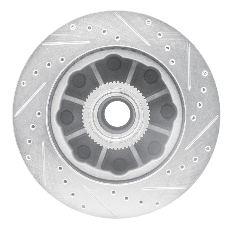 DFC 01-02 Chevrolet Express 2500 Front Left Drilled & Slotted Silver Brake Rotor