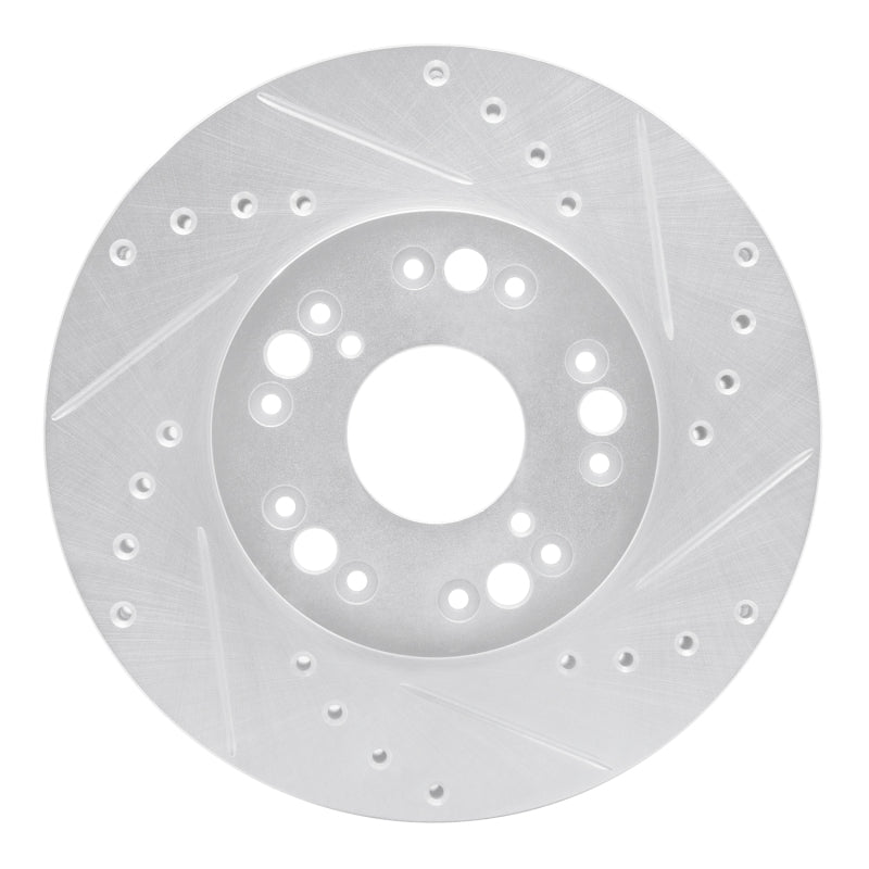 DFC 91-92 Lexus LS400 Front Right Drilled & Slotted Silver Brake Rotor