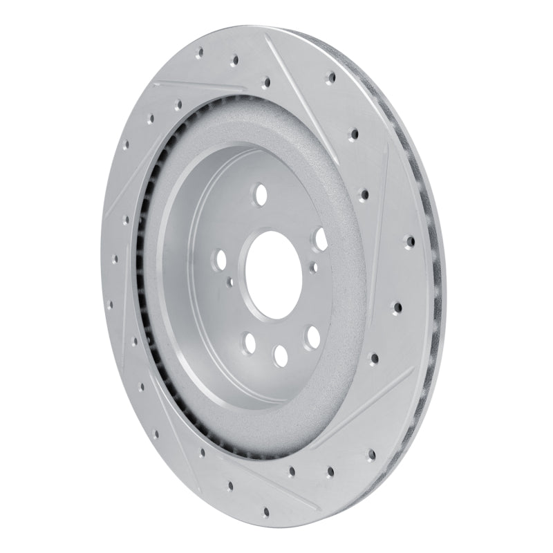 DFC 20-25 Lexus RX350h Rear Left Drilled & Slotted Silver Brake Rotor