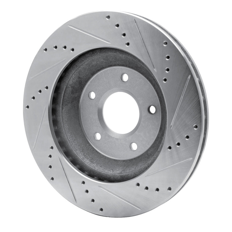 R1 88-96 Chevrolet Corvette Right Front Drilled & Slotted Silver Brake Rotor
