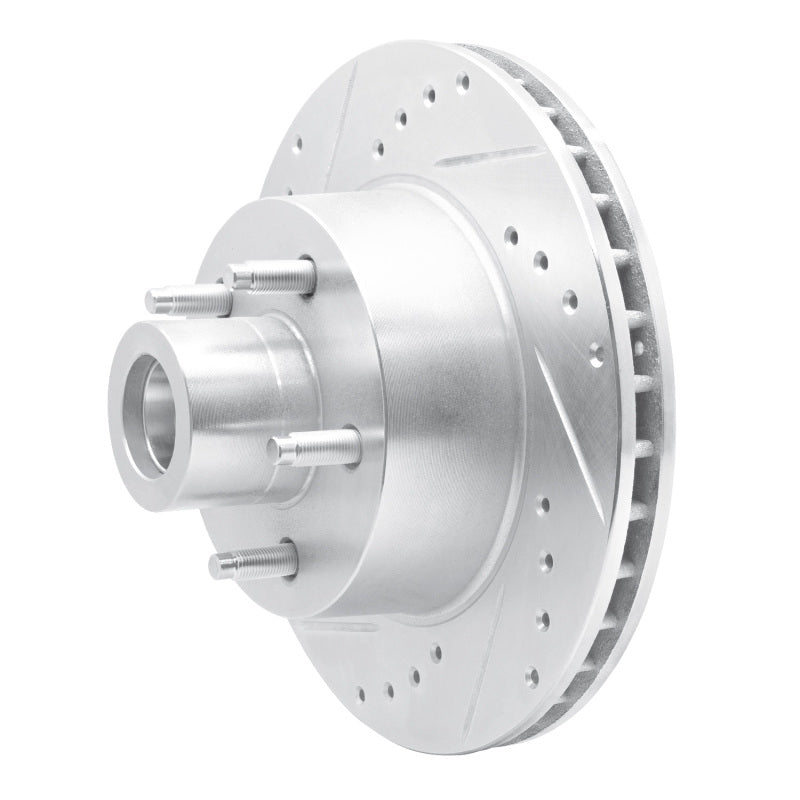 R1 79-91 Ford Country Squire Front Left Drilled & Slotted Silver Brake Rotor