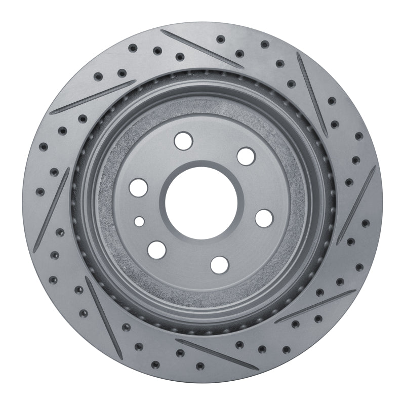 R1 10-16 Cadillac Srx Rear Left Drilled & Slotted Geo-Carbon Rotor