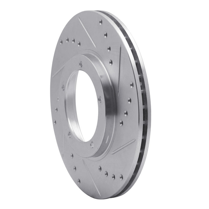 R1 67-88 Porsche 911 Front Right Drilled & Slotted Silver Brake Rotor