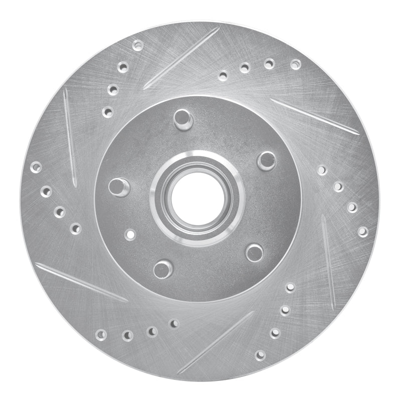 DFC 82-87 Volvo 740/745/760 Series Front Left Drilled & Slotted Silver Brake Rotor