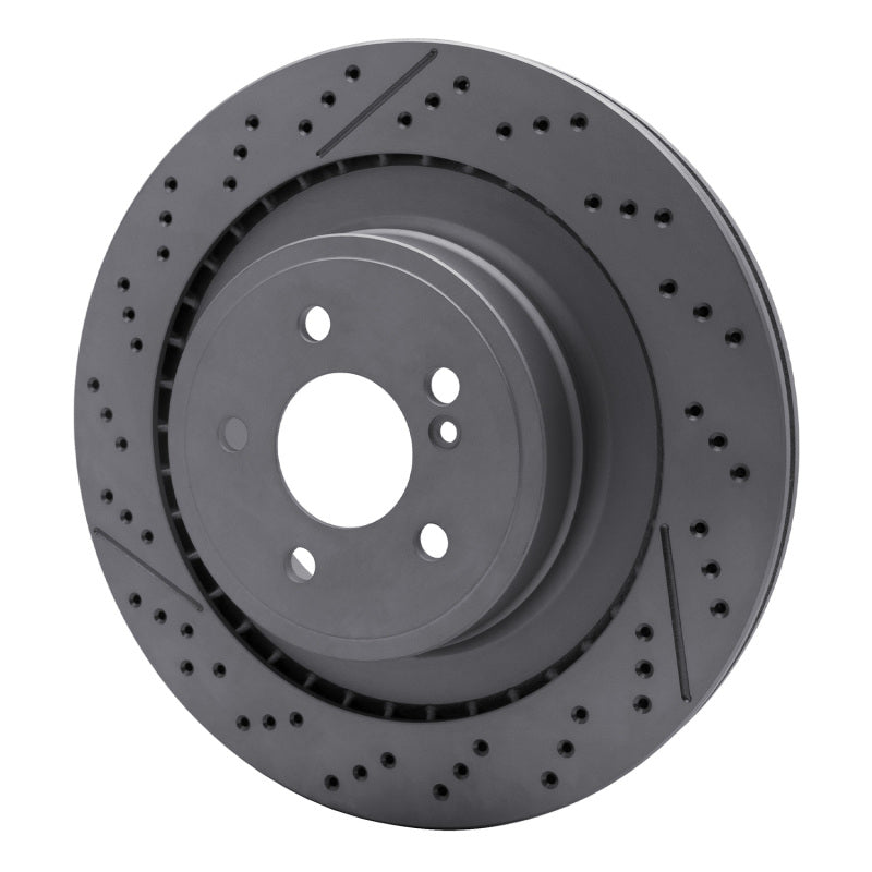 R1 10-18 Mercedes-Benz CLS63 AMG Rear Drilled & Slotted GeoSPEC Coated Rotor