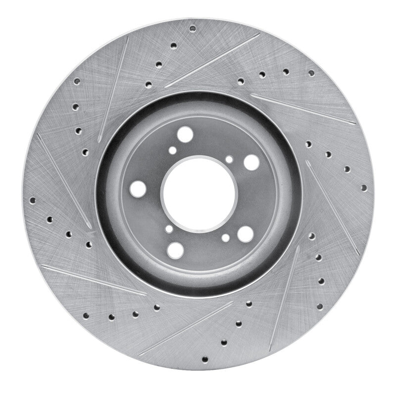 DFC 07-20 Acura RLX Front Right Drilled & Slotted Silver Brake Rotor