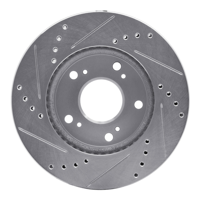 DFC 12-15 Acura ILX Front Right Drilled & Slotted Silver Brake Rotor