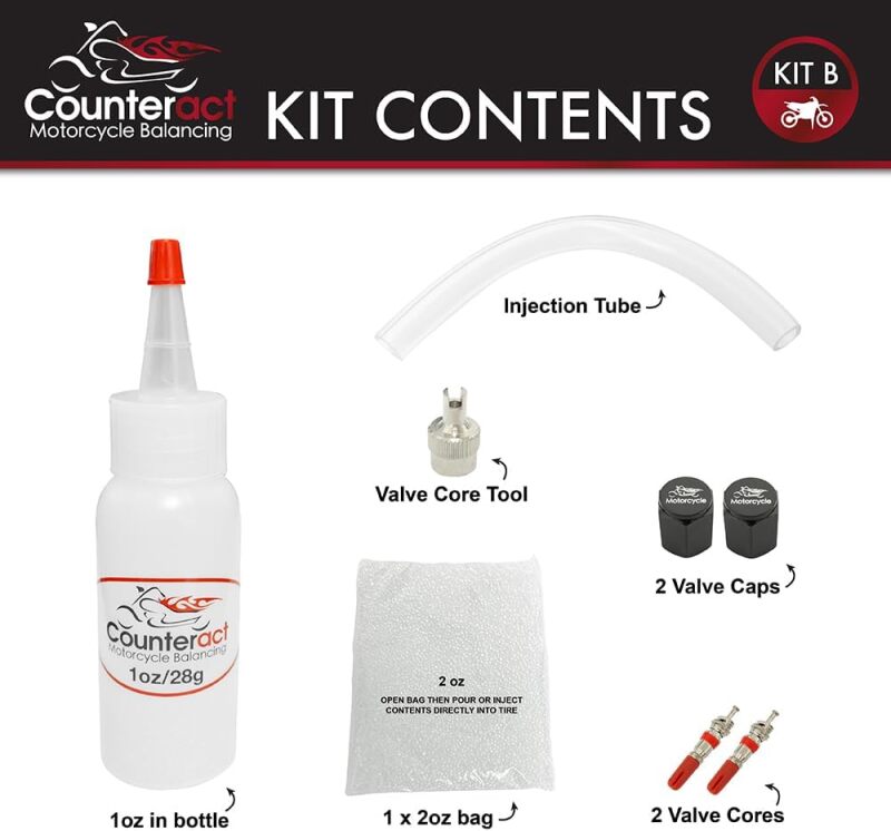 Counteract Motorcycle Balancing Bead DIY Kit: (1) 1oz Bag / (1) 2oz Bag