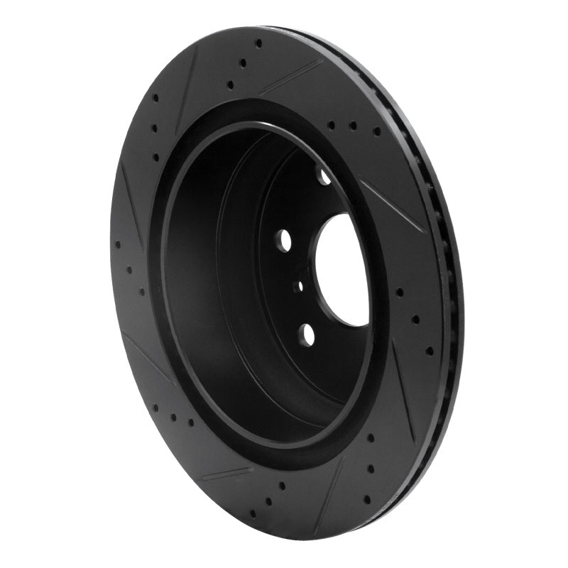DFC 07-20 Cadillac Escalade ESV Rear Right Drilled & Slotted Black Brake Rotor