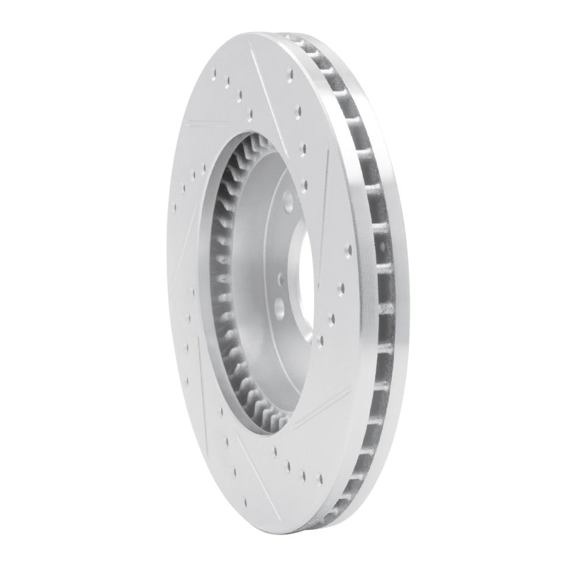 R1 93-95 Acura Legend Front Left Drilled & Slotted Silver Brake Rotor
