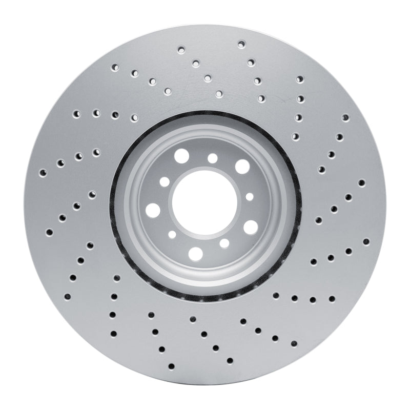 R1 15-19 BMW X5 Left Front Drilled Carbon Alloy GeoMET Rotor