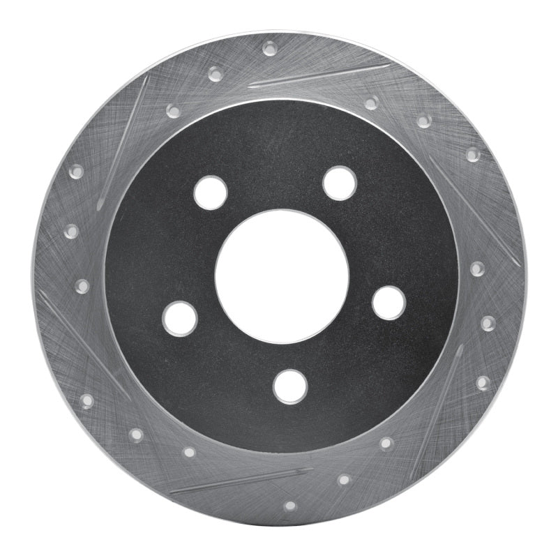 R1 97-05 Buick Century Rear Left Drilled & Slotted Silver Brake Rotor