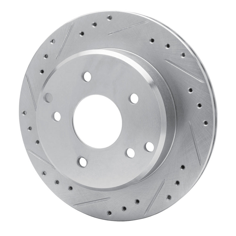 DFC 84-87 Chevrolet Corvette Rear Left Drilled & Slotted Silver Brake Rotor
