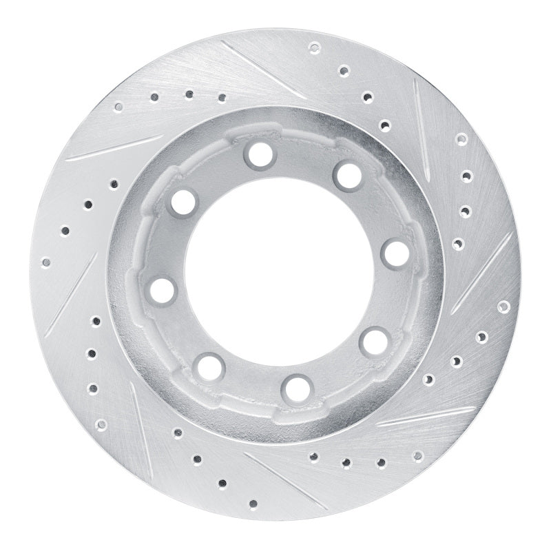 DFC 77-79 Ford F-350 4WD (Excl Super Duty) Front Left Drilled & Slotted Silver Brake Rotor