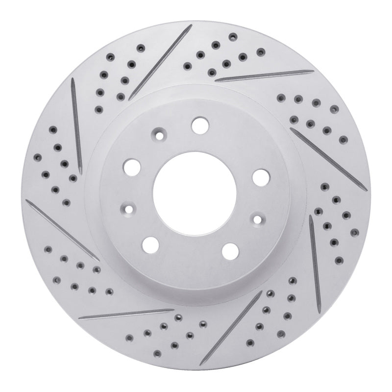 R1 03-07 Cadillac Cts Front Left Drilled & Slotted Geo-Carbon Rotor
