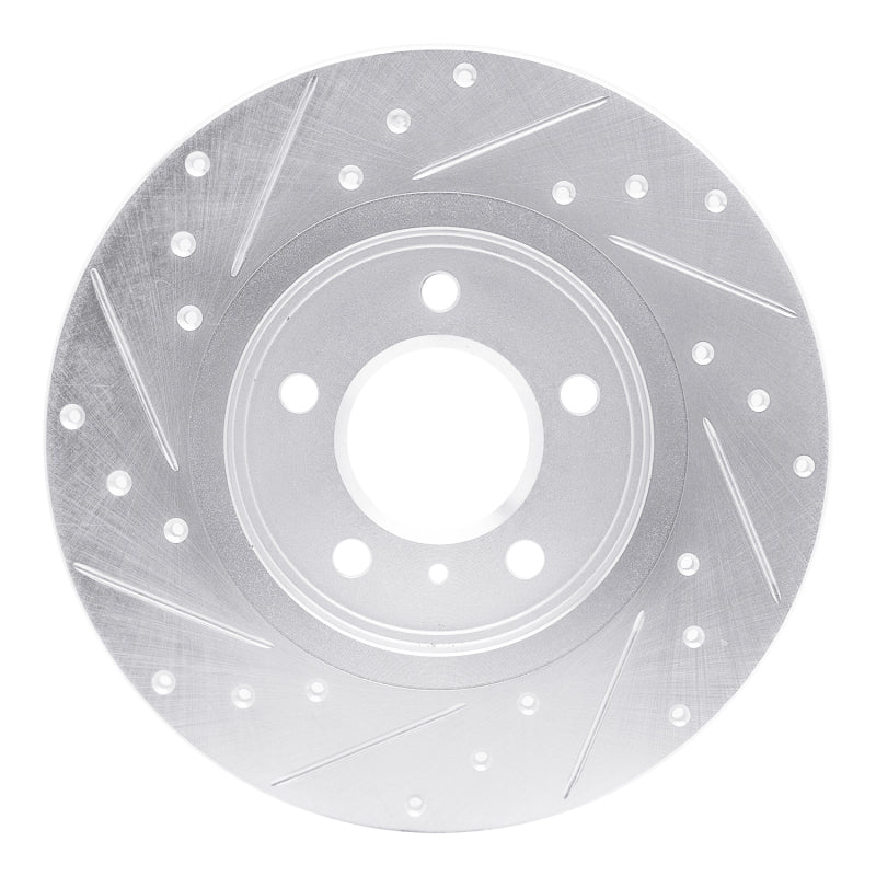 R1 05-05 Buick TERRAZA Rear Right Drilled & Slotted Silver Brake Rotor