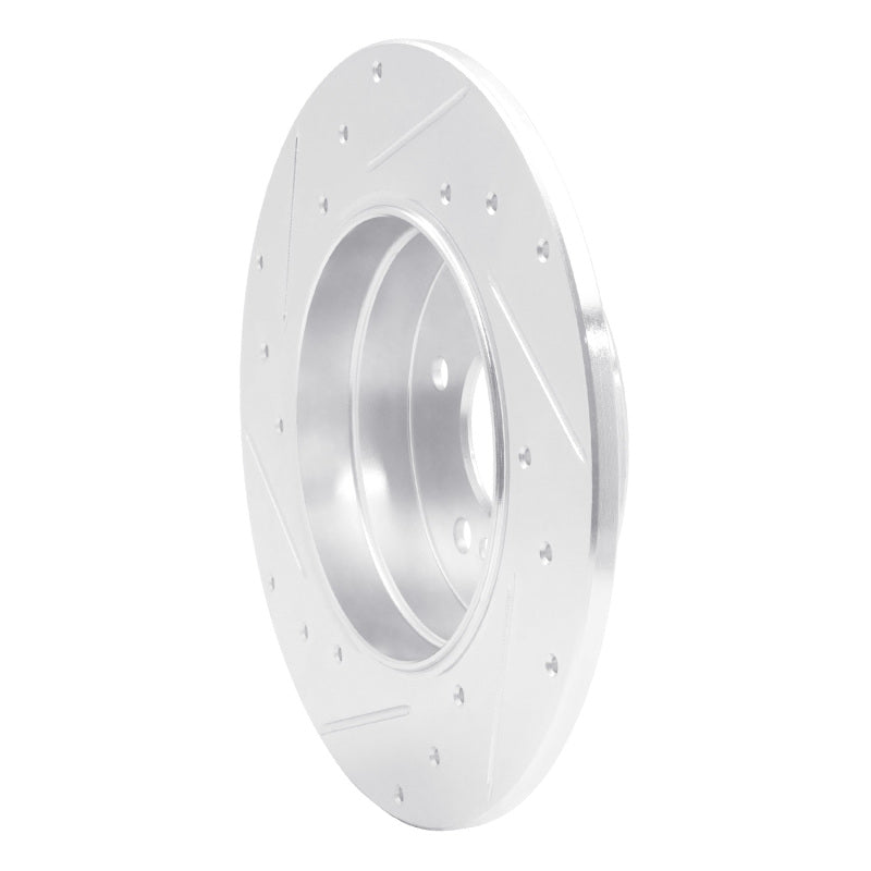 R1 94-11 Mercedes-Benz C240 Rear Right Drilled & Slotted Silver Brake Rotor