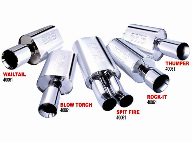 Borla Boomer Muffler Thumper Oval 2-1/4in In 4in Side Round Out