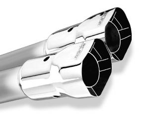 Borla 2.5in Inlet 6.69in x 3in Rectangular Rolled Angle Cut Single Inlet x 5.63in Long Exhaust Tip