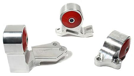 Innovative 88-91 Civic B-Series Black Aluminum Mounts 85A Bushings (Cable to Hydro Conversion)